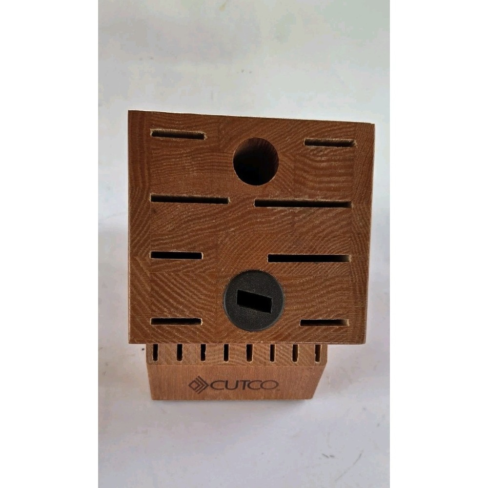 Cutco Homemaker Wooden Knife Block Holder 18 Slot Knives Storage